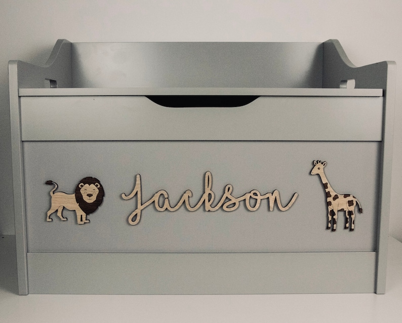 Personalised Toy Box Soft Grey Etsy UK