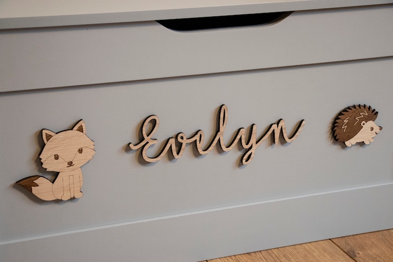 Personalised Toy Box Soft Grey Etsy UK