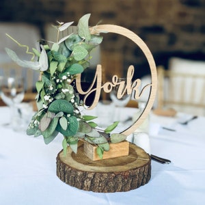 Wedding Table Centrepiece - hoop & stand