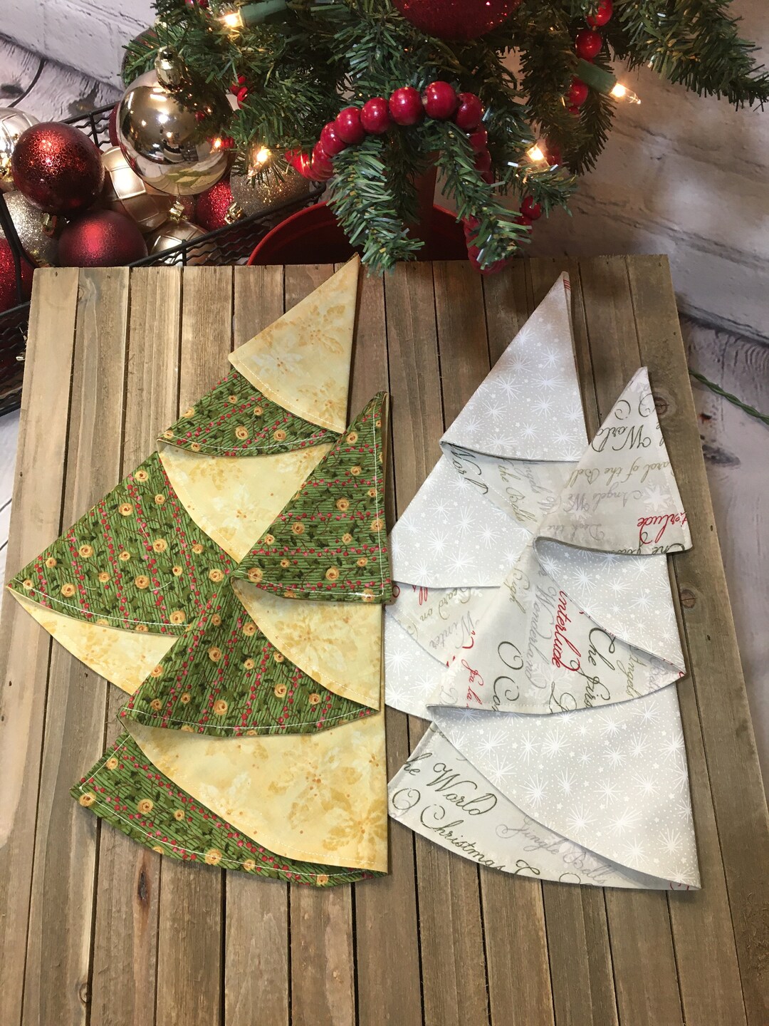 Christmas Tree Cloth Napkins Etsy