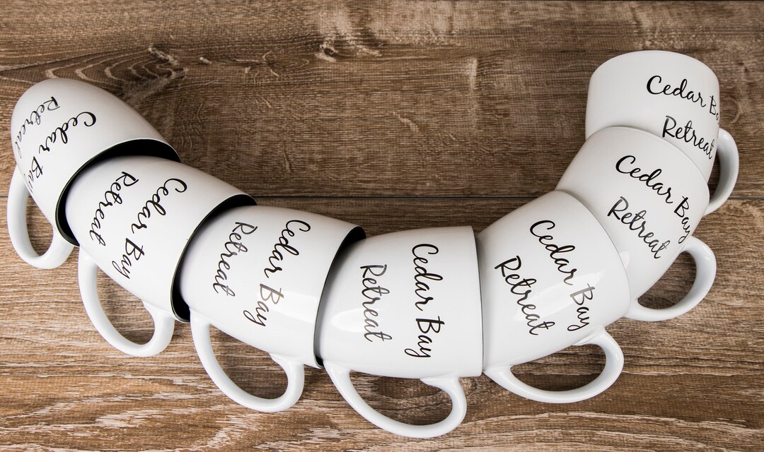 Personalized Bistro Coffee Mug, Custom Bistro Mug, Engraved Office Gift