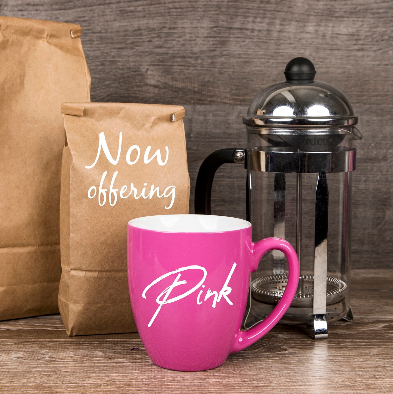 Personalized Bistro Coffee Mug Custom Bistro Mug Engraved Etsy