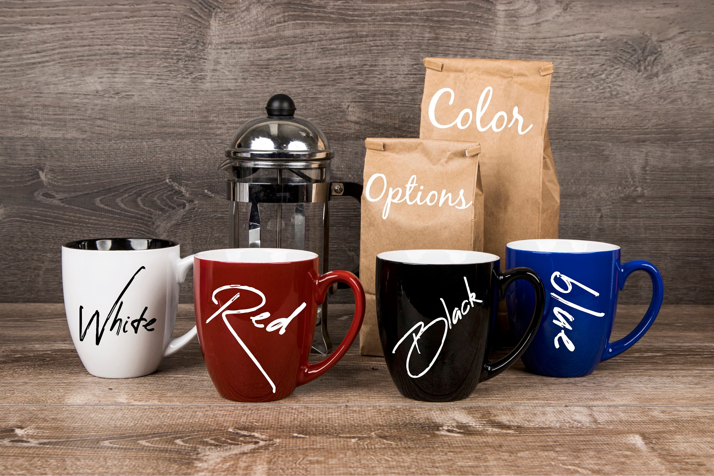 Personalized Bistro Coffee Mug Custom Bistro Mug Engraved Etsy