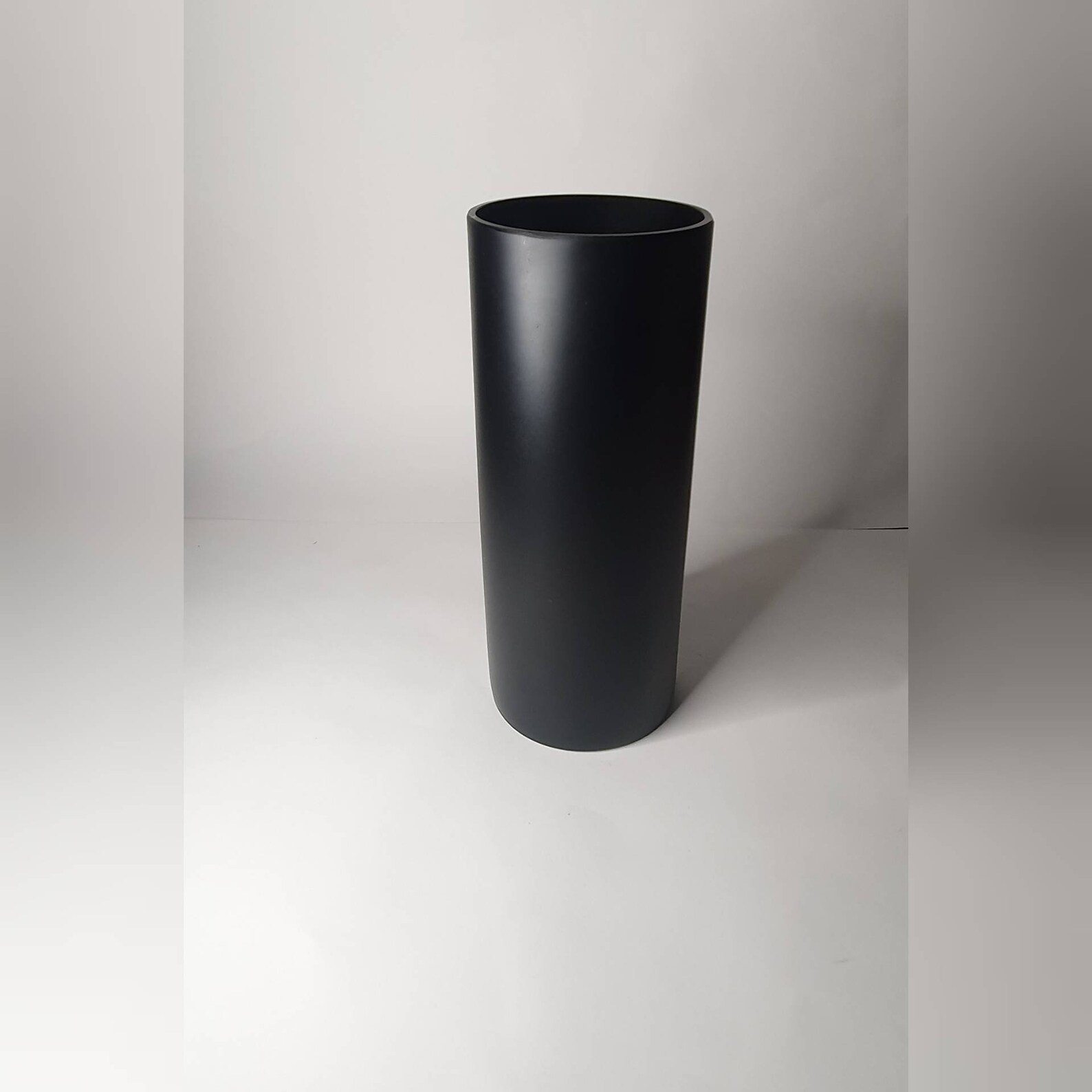 Medium Matte Black Cylinder Vase Etsy