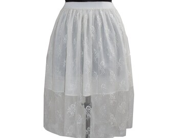 Gugi Women Skater Skirt, Summer Elastic Skirt, Women Wedding Net Skirt, Lining Skirt for Women, Women Midi Skirt, Ladies Unique Wear Skirt