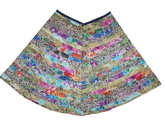 Gugi Women Skirt, Printed Pleated Skirt, Women Midi Skirt, Summer Skirt, Aline Cotton Skirt, Printed Cotton Skirt, Multi Color Skirt