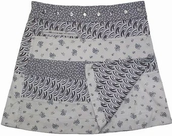 Gugi Reversible Wrap Skirt With Pouch, Women's Skirt, Universal Size Skirt, Women's Mini Skirt, Cotton Skirt, Summer Skirt, Short Skirt