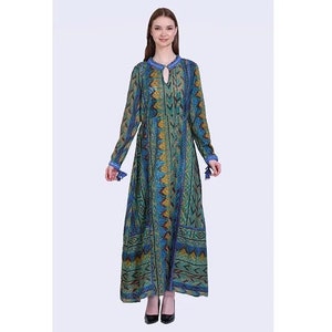Gugi Cindy Women&#39;s Maxi Dress With V-Neck, Long Women Dress, Maxi Dress, Women Long Sleeve