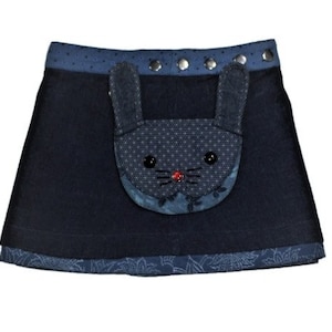 Girls Skirt, Girls Denim Skirt, Girls Wrap Skirt, Reversible Skirt, Girls Mini Skirt, Baby Skirt, Waist - 48 cm To 72cm