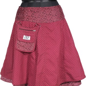 Gugi Elastic Reversible Skirt, Adjustable Mini Skirt Universal Size, Pouch Skirt, Women Skirt, Corduroy Skirt, Knee Skirt image 2