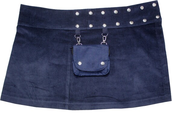Gugi Corduroy Wrap Skirt With Pouch, Midi Skirt, Ladies Skirt