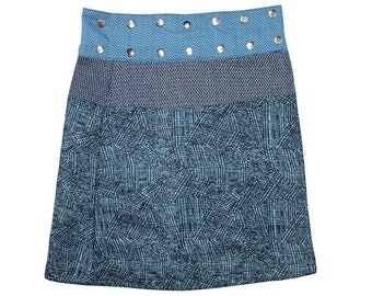 Gugi Reversible Women Wrap Skirt With Snap Button, Women Woolen Skirt, Autumn And Winter Skirt, Comfortable Fashion, Adjustable Mini Skirt