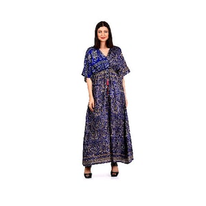 Gugi Silk Summer Dress With Half Sleeves