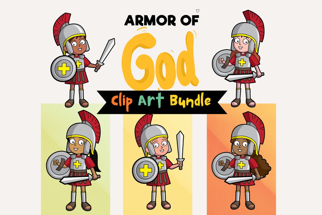 Armor of God, Clip Art, Bundle, PNG, Instant Download, Hand Drawn ...