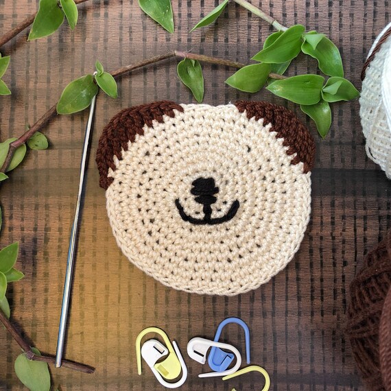 Crochet Dog Coaster Etsy
