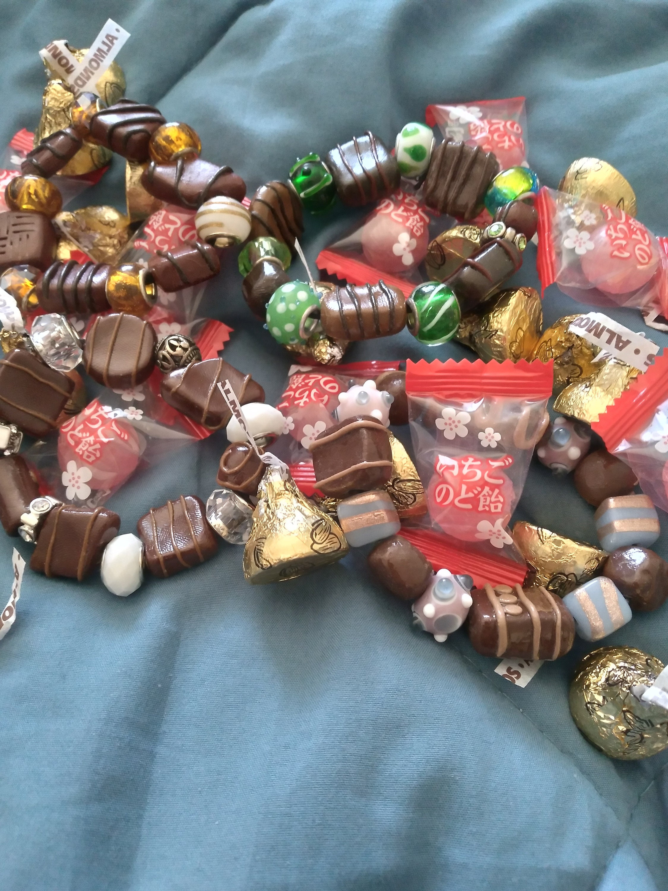 Chocolate bracelets Handmade candy stretchy bracelets Etsy