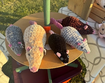 Crochet Rat Plushie | Handmade