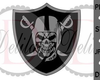 pics Skull Design Raiders Logo etsy