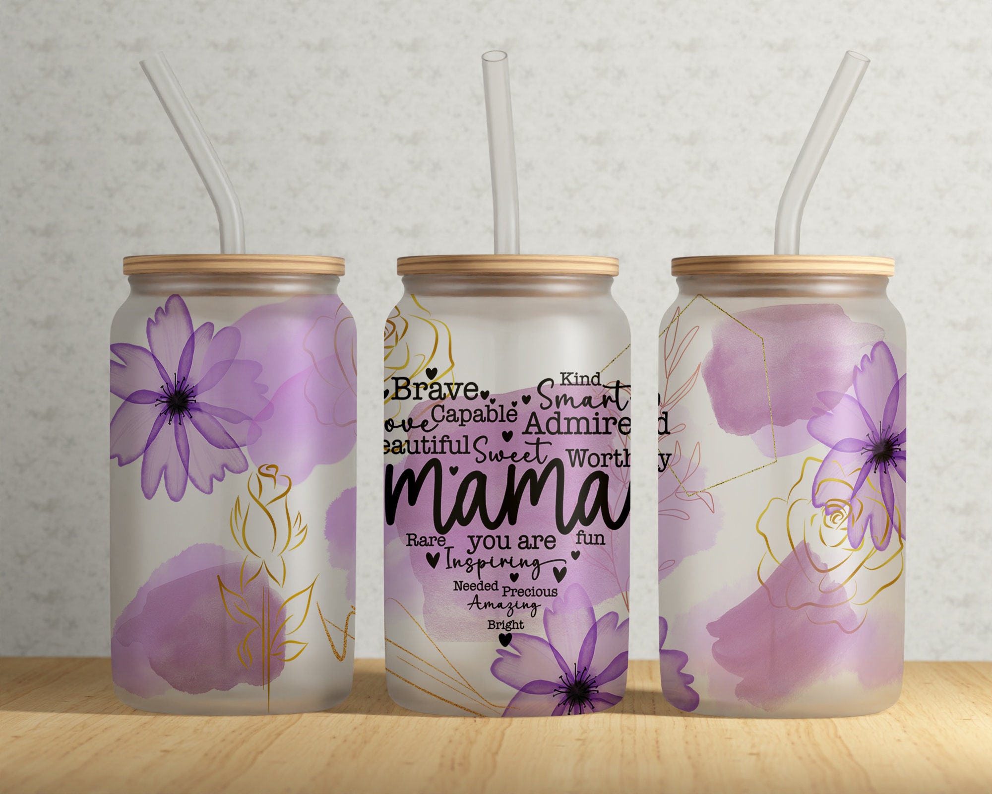 MAMA 16oz Libbey Can Tumbler Wrap PNG File • Mom • Mothers Day 16oz ...