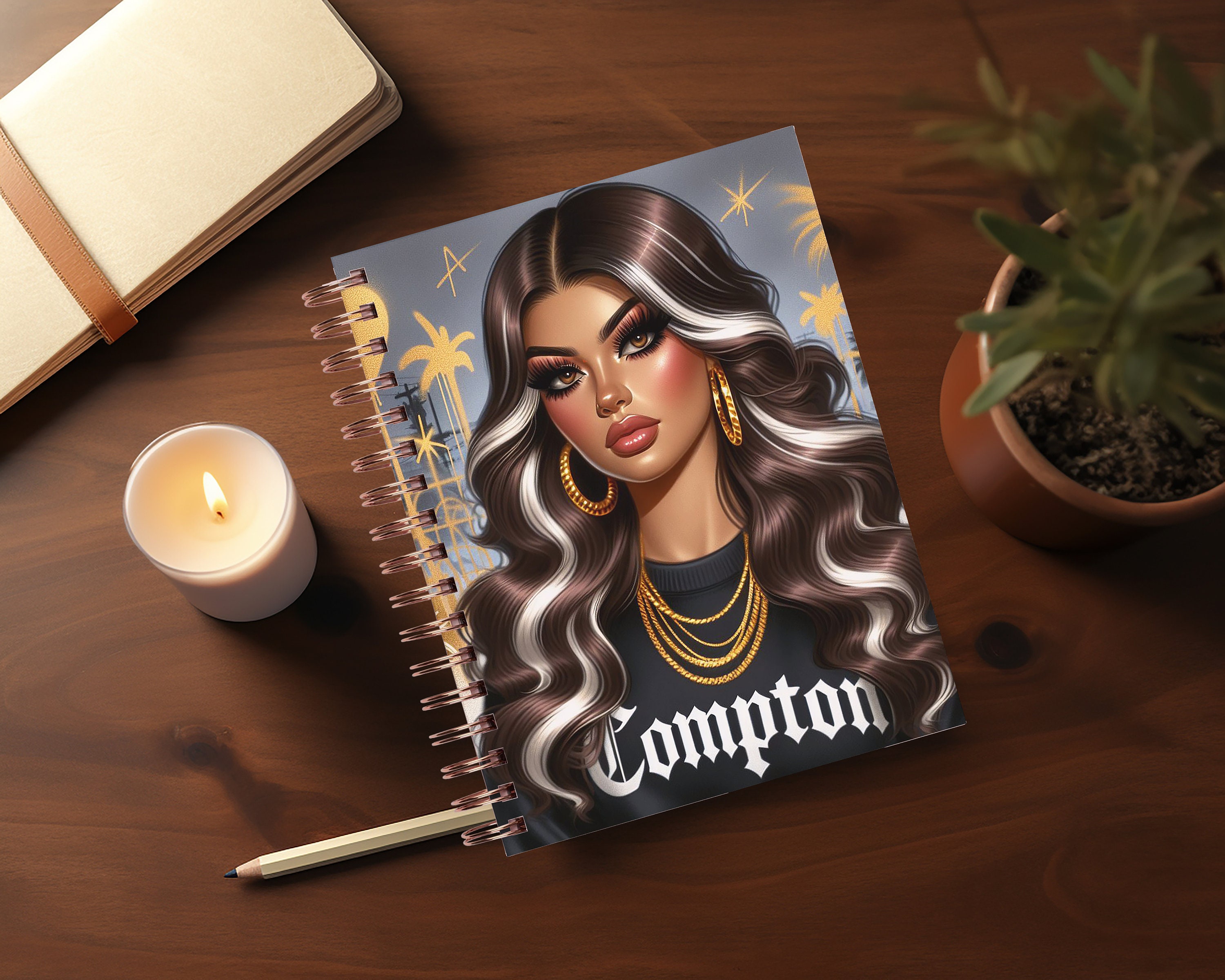 Spiral Journal Cover PNG Design Sublimation - Spiral Journal Notebook Cover Daily Planner Cover - Digital Instant Download