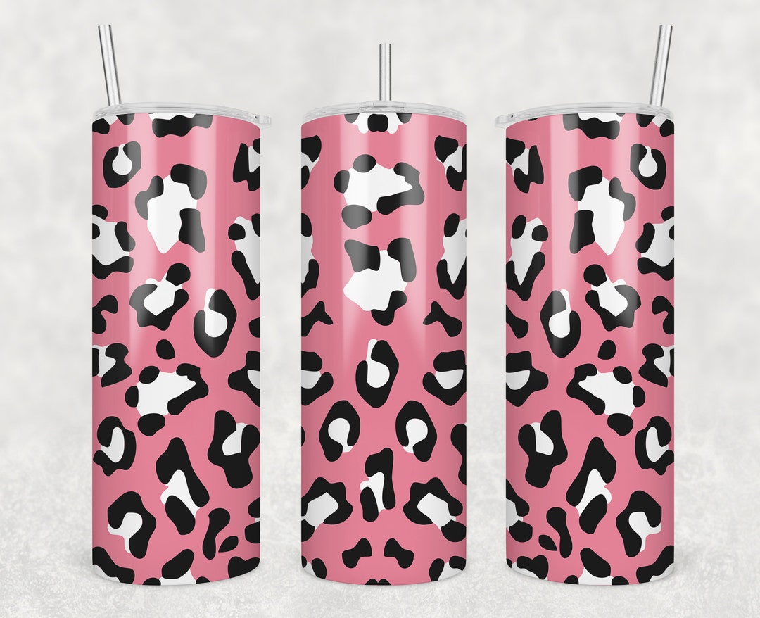 20 Oz Skinny Tumbler Sublimation Design Pink Cheetah Print - Etsy
