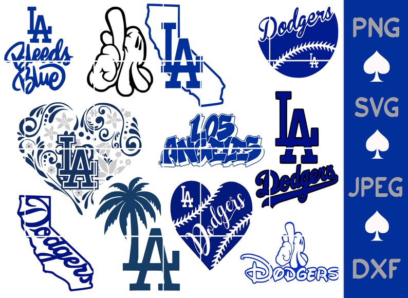 Los Angeles Dodgers Bundle SVG/PNG Dodgers SVG Dodgers | Etsy