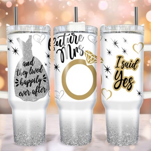 Bridal 40 oz Tumbler Wrap PNG, 40 oz Tumbler Template, 40 oz Sublimation Design, Tumbler Template Wrap, Bride To Be 40 oz Tumbler Wrap