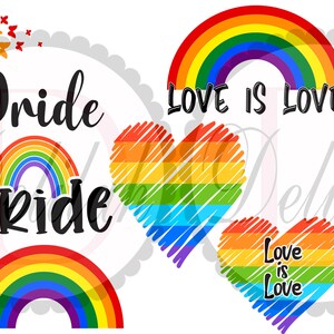 Gay Pride Bundle SVG LGBT SVG Pride SVG Pride Rainbow | Etsy