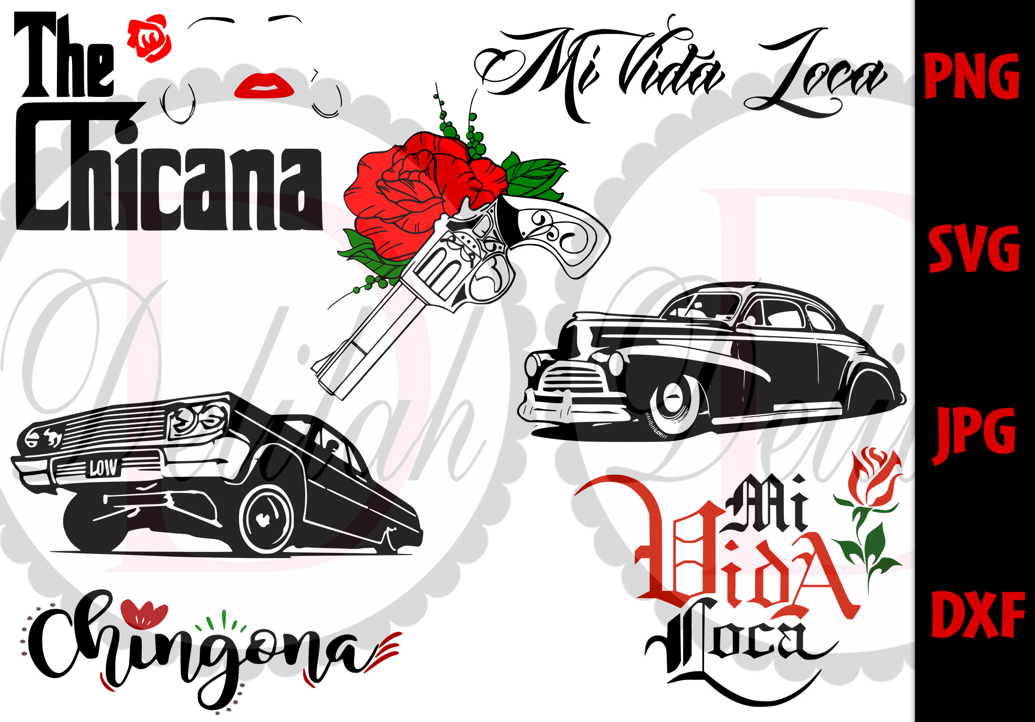 売れ筋がひクリスマスプレゼント！ • SVG Bundle Lowrider Mi Svg Chingona • SVG Loca Vida 洋画・外国映画