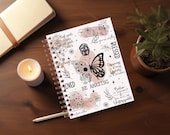 Positive Affirmations Journal Cover PNG Design Sublimation - Printable Planner Cover Notebook Cover - Digital Instant Download