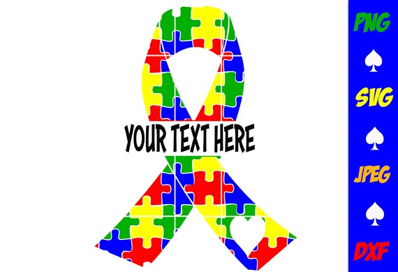 AUTISM RIBBON SVG File Autism Puzzle Pieces Ribbon Svg - Etsy