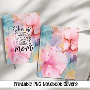 Mom Mothers Day Journal Cover PNG Design Sublimation -  Spiral Journal Notebook Cover Daily Planner Cover - Digital Instant Download