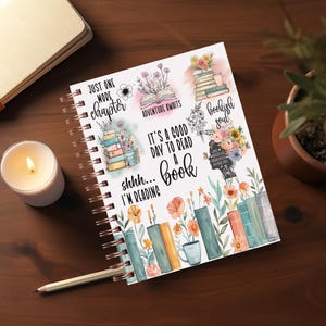 Book Lover Sign Journal Covers PNG Design Sublimation - Printable Planner Cover Spiral Notebook Cover - Notebook Cover Design