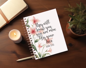 Glaube Bibel Vers Journal Cover PNG Design Sublimation - Druckbare Planer Cover Spiralblock Cover - Bibel Journal Cover - Digital