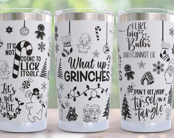 Christmas Laser Engraved Full Wrap Design For 20oz Tumbler, SVG, Tumbler Wrap For Rotary, Gingerbread Laser Engraved For 30oz Tumbler Design