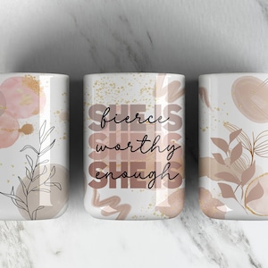 Boho Design Daily Affirmation 15oz Mug Sublimation Design PNG File • Self Love Daily Affirmation • Sublimation • 15OZ Coffee Mug Template