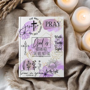 God Is Within Journal Covers PNG Design, Printable Planner Cover, Spiral Notebook Cover, Religious Bible Journal Cover Design, Download image 5