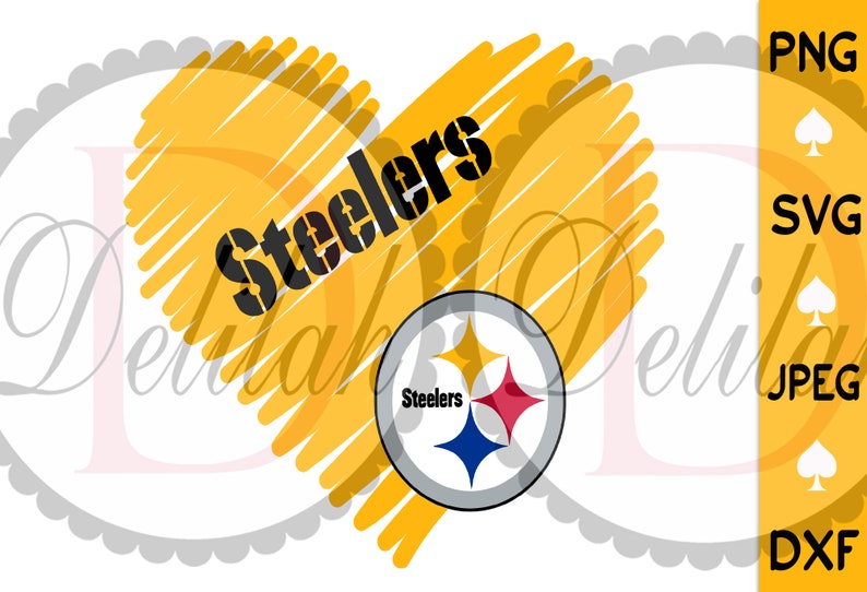 Pittsburgh Steelers Heart SVG Steelers SVG Football Svg | Etsy