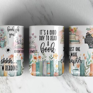 Librarian 15oz Mug Wrap sublimation PNG File, Affirmation 15oz Coffee Cup Design, Mug Template, Book Lover 15 oz Coffee Cup Wrap Digital