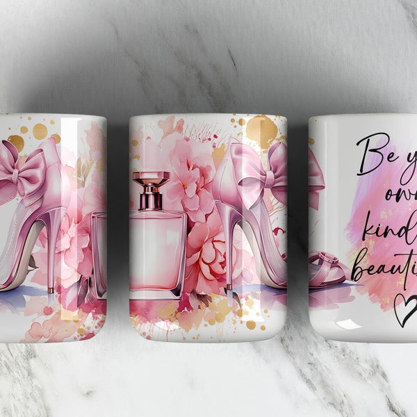 Self Love Quote 11oz Coffee Mug Sublimation PNG File • Affirmations 11oz Coffee Cup Design Wrap • Mug Press • Téléchargement numérique SEULEMENT