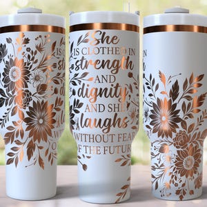 Bible Verse Laser Engraved Full Wrap Design for 40oz Tumbler, Digital Download, SVG For Laser Rotary, Christian 40oz Tumbler Laser Wrap