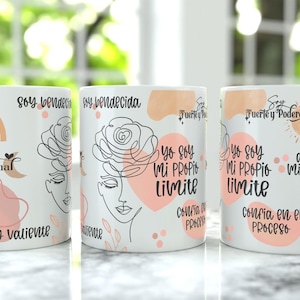 Self Love Spanish Coffee Mug Wrap PNG, 15oz Coffee Mug Sublimation Designs, 11oz Coffee Mug Wrap, Spanish 15oz & 11oz Cup Digital Design