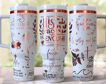 Diseño de envoltura completa con grabado láser de fe cristiana y Jesús para vaso de 40 oz, descarga digital, SVG para láser rotativo, envoltura de láser para vaso de 40 oz