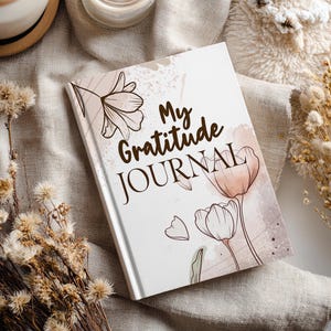 My Gratitude Journal Cover PNG Sublimation Design, Printable Journal Planner Cover, Spiral ...