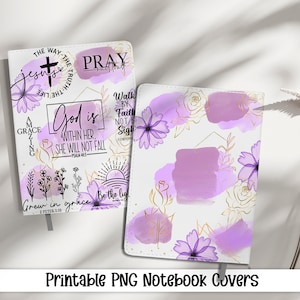 God Is Within Journal Covers PNG Design, Printable Planner Cover, Spiral Notebook Cover, Religious Bible Journal Cover Design, Download