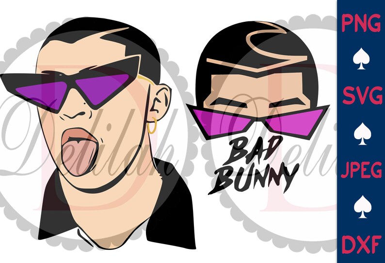 Download Bad Bunny SVG/PNG Bad Bunny Layered SVG Bad Bunny singer ...
