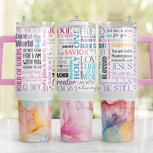 Religious 40oz Quencher Tumbler Sublimation Design Wrap, PNG Tumbler Sublimation Designs Download, Floral 40oz Tumbler Wrap