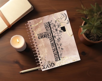 Bibel Vers Journal Abdeckung PNG Design Sublimation - Druckbare Planer Cover Spiralblock Cover - Bibel Cover - Instant Download
