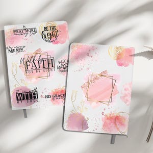 Walk By Faith Journal Covers PNG Design, Printable Planner Cover, Spiral Notebook Cover, Christian Religious Journal Cover, Download