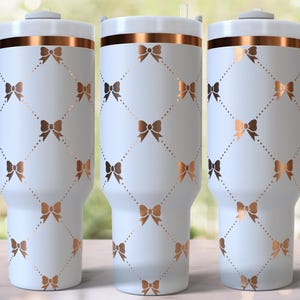 Diseño de lazo de cinta grabado a láser para vaso de 40 oz, descarga digital, SVG para láser rotatorio, envoltura láser para vaso de 40 oz - SIN COSTURAS